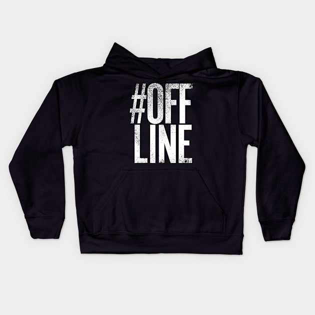 Hashtag OFFLINE Kids Hoodie by Hashtagified